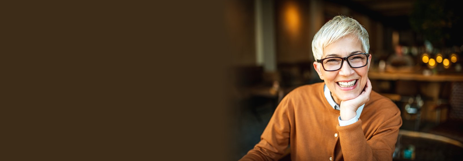 older woman smiling