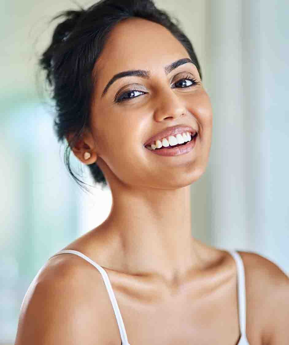woman smiling